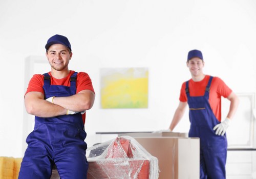 Moving boxes and belongings during removals in Westminster