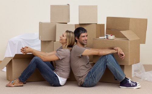 Securely loaded moving vehicle with protected furniture