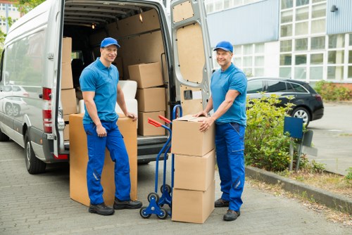 Final safety check during a professional removal service