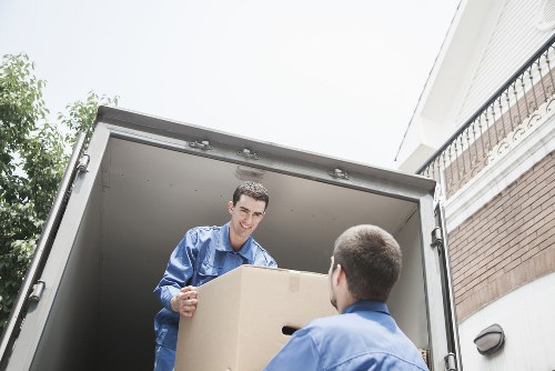 Professional movers handling a residential move in central Westminster
