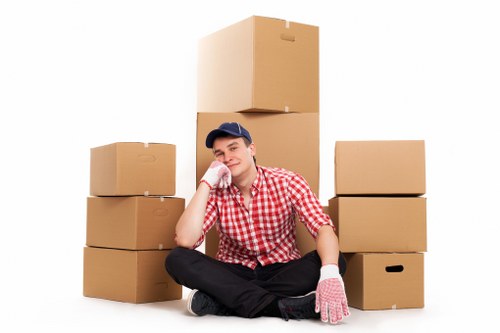 Careful moving of household items through a Westminster residential property